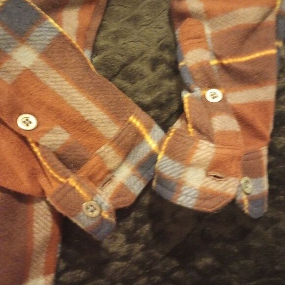 Freedom Foundry plaid fleece button down shirt shacket - Picture 7 of 12